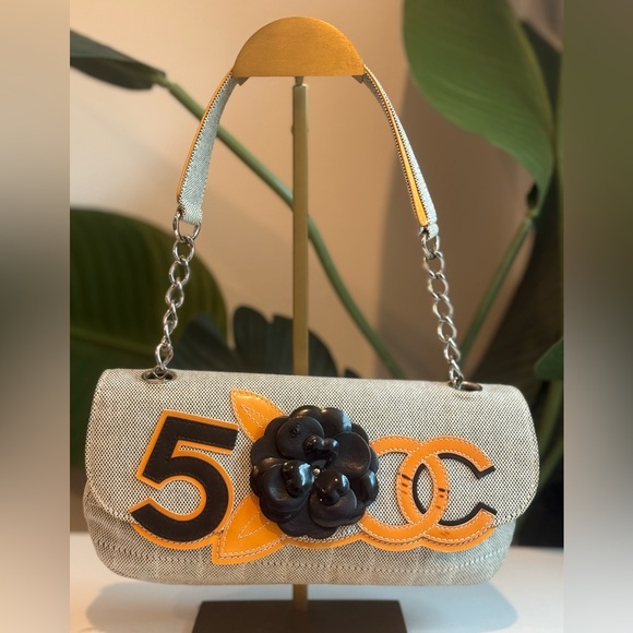 CHANEL Handbags - Chanel ‘Canvas No. 5 Camellia Flap Bag’
